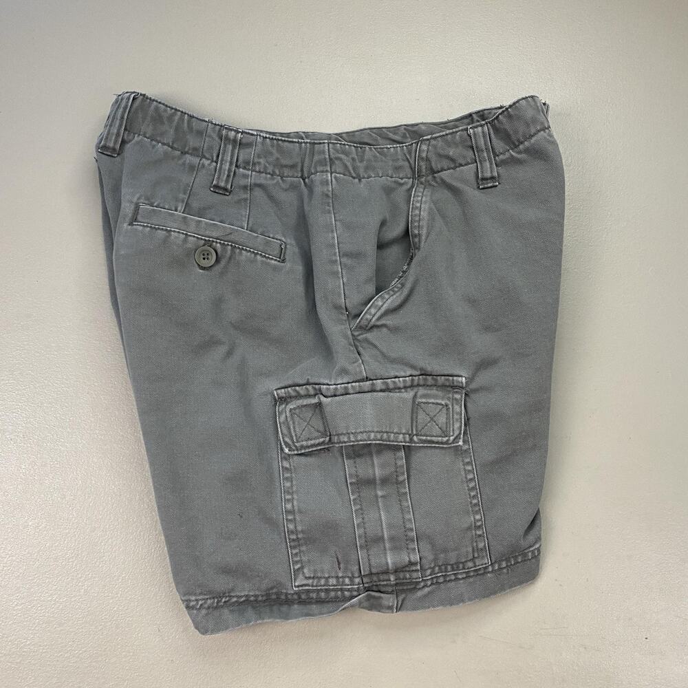 Vintage American Eagle Cargo Shorts Womens 4 Gray Canvas 90s Y2K Grunge 27x6 - Picture 4 of 14